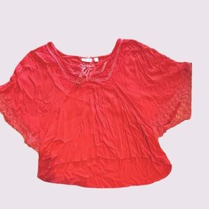 NY & Co blouse size L excellent condition Eyelet design flowy dress up or down